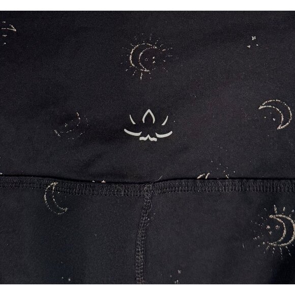 Beyond Yoga Sun and Moon high waisted crop‎ legging black gold celestial sz S - Picture 7 of 7